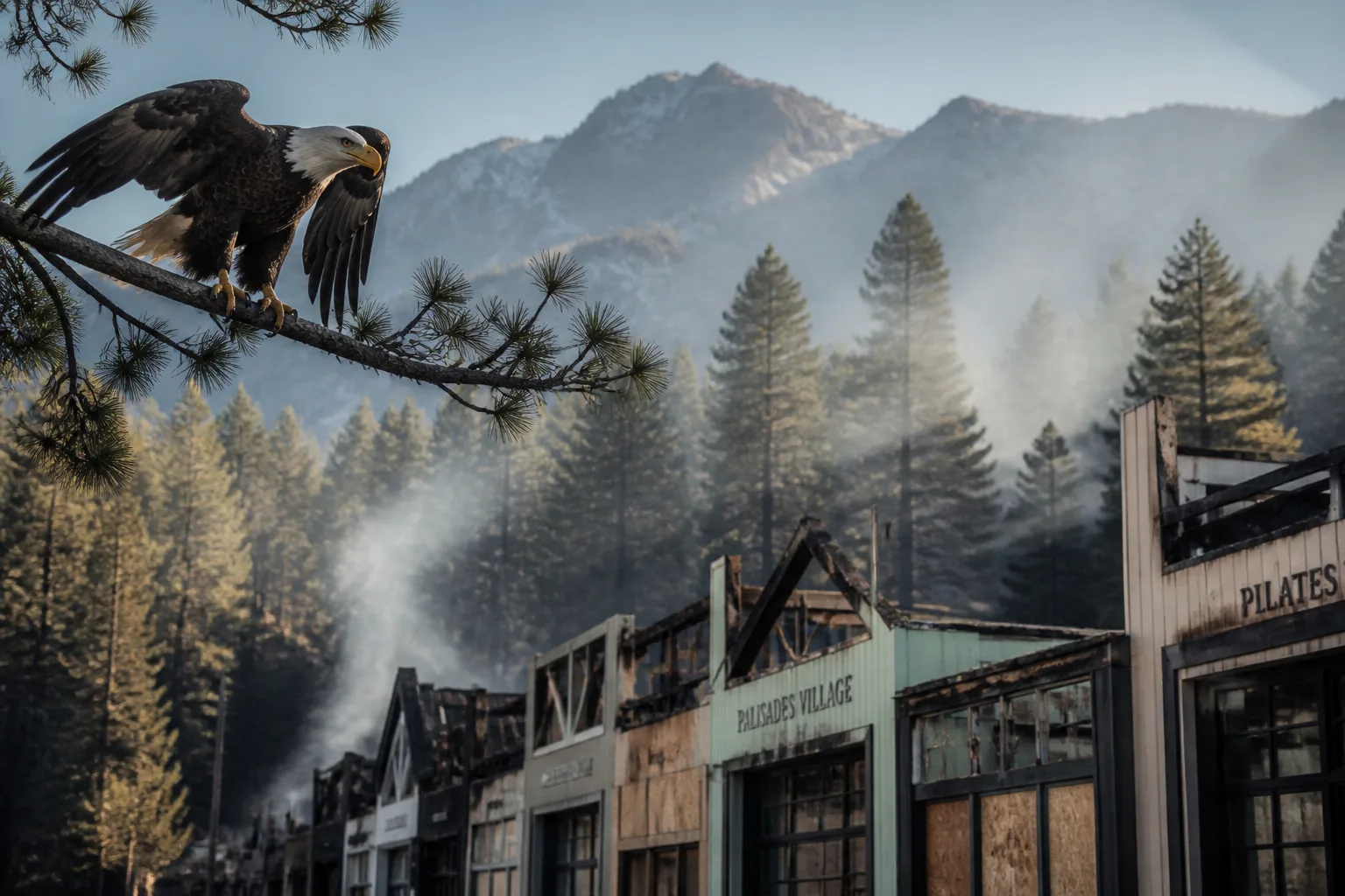 Palisades Village Reopens After Fire, While Big Bear Bald Eagle Jackie Remains Critical