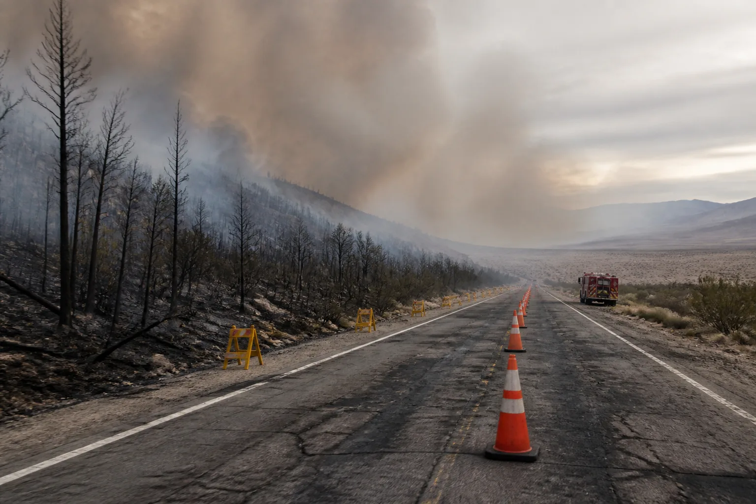 California and Nevada Wildfires Prompt Mandatory Evacuations and Road Closures