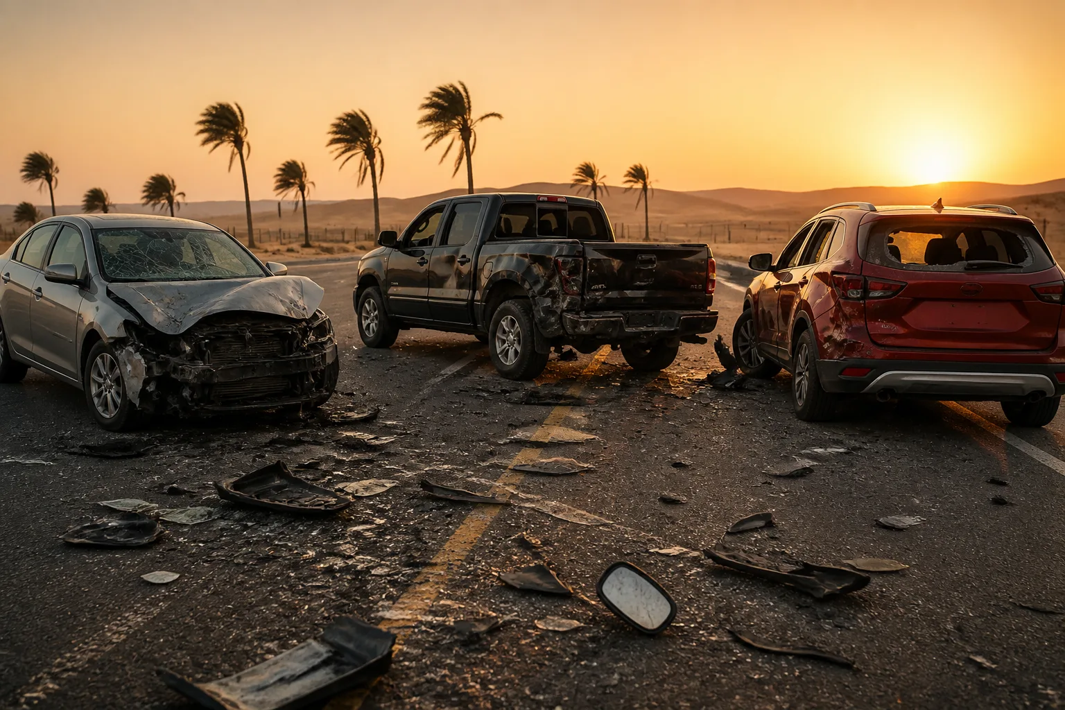 Three-Vehicle Collision on Highway 111 Injures One in Palm Springs