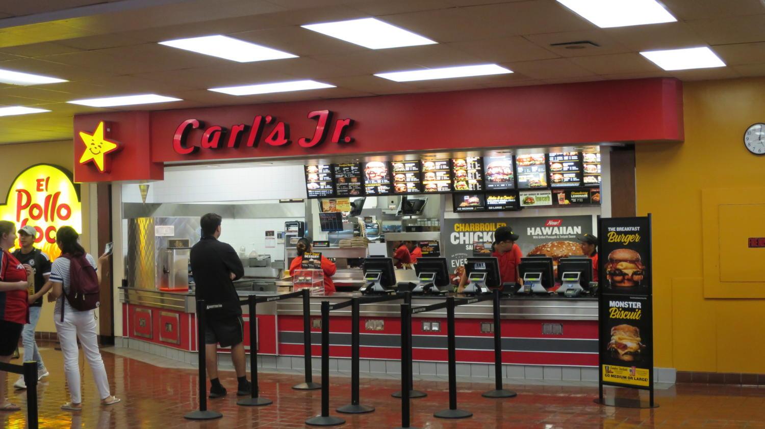 The Carl’s Jr. in the University Student Union dining hall serves customers for lunch.
