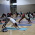 Students were encouraged to incorporate meditation into their yoga practice 12/6.