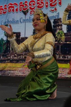 Girl performs a Cambodian classical dance.