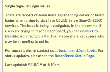 A screenshot detailing the issue of log-ins being down.