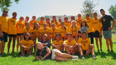 The cross country team poses at the 2019 Mark Covert Classic. Photo by John Fajardo.