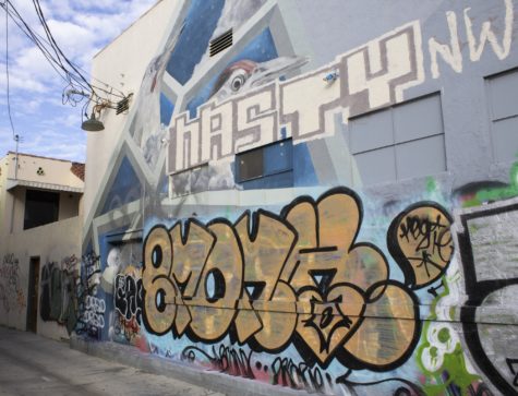 Mural artist "Koz Dos" participated in 2017&squot;s Long Beach POW WOW event, which can be found on 4th street. Since then it has collected a variety of graffiti signatures that have covered most of the mural.