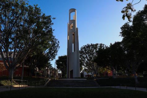 The Carlson Bloc/Tower sits 65 feet above the CSULB campus and was created between 1965 and 1972 by Andre Bloc.