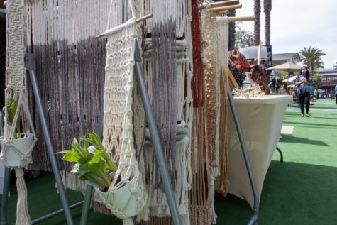 The communal market held at 2nd and PCH specialized in unique and individually made pieces ranging from clothes to macramé plant holders.