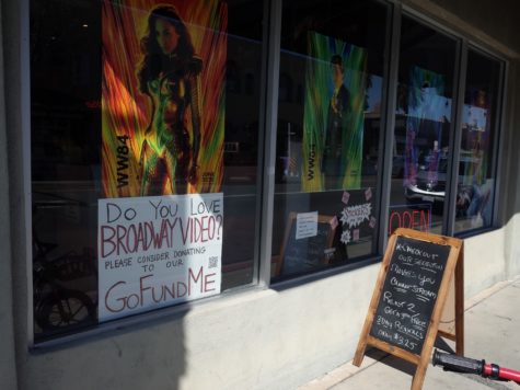 When you walk past the Broadway Video Store the sharp color blast of the "Women Women 1984" poster will draw your attention, usually, but the GoFundMe poster is the headliner to create awareness of the imminent closing if the store doesn&squot;t meet their goal of $20,000.