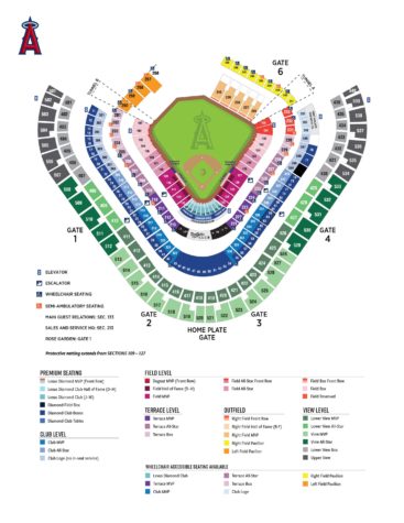 Map of Angel Stadium. Credit: MLB