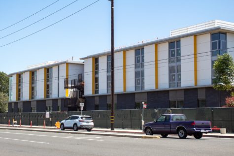 CSULB's newest addition to on-campus housing, the Parkside North Dormitory, is adjacent to Atherton Street.