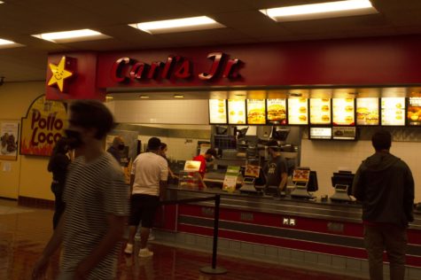 Carl's Jr. is one of three fast food places to eat at on campus.