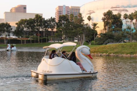 8/22/21 - LONG BEACH, CA: The Swan Boats are also conveniently located next to The Pike Outlets, a shopping mall including several restaurants and a Nike store.