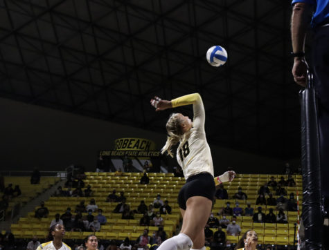 Outside hitter, Katie Kennedy going in for kill against Cal Poly
