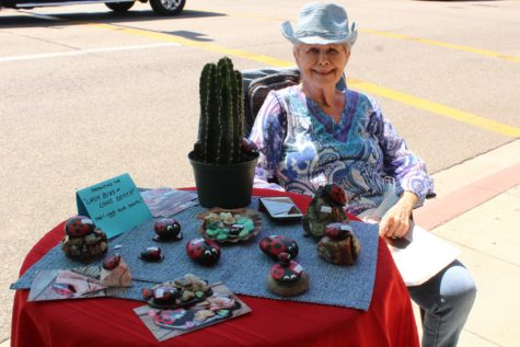 9/4/2021 - LONG BEACH, CA: Lori Singman creates cute ladybug decor that goes with the plants people by at Plantiitas.