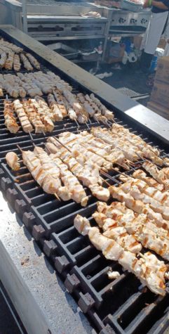 Traditional Greek foods are served at the Long Beach Greek Festivals, including souvlaki kalamaki, a skewer with either pork or chicken served with a side of pita bread and vegetables.