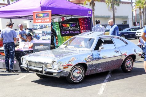 Guests were treated to the one and only "Disco Pinto", a 1971 Ford Pinto that is covered from top to bottom in mirrored tiles that glittered in the sun.