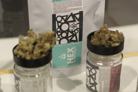 Close up of Hex Shaping Cannabis. The Circle's cannabis brand.