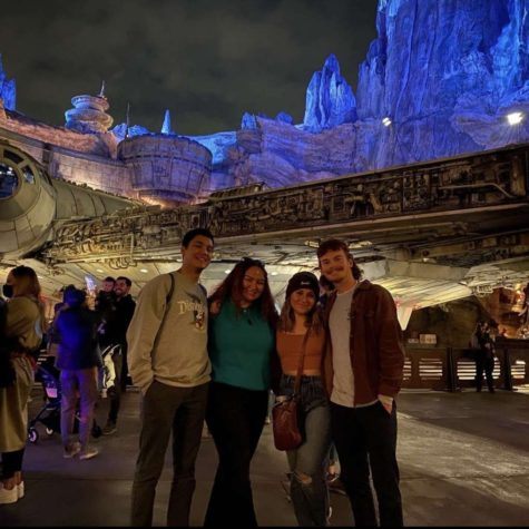 High school best friends celebrate Christmas by meeting up and visiting Disneyland together.