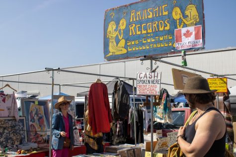 Akashic records booth at Long Beach vintage flea