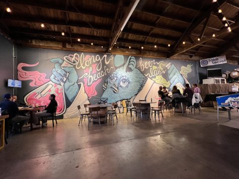 Mural inside of Long Beach Beer Lab.