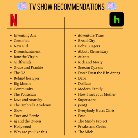 Editor in Chief Ashley Ramos gives tv recommendations on Netflix and Hulu.