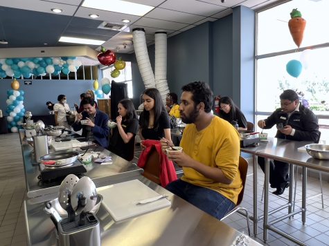 CSULB students attend the grand opening of the Beach Kitchen in the UDP.