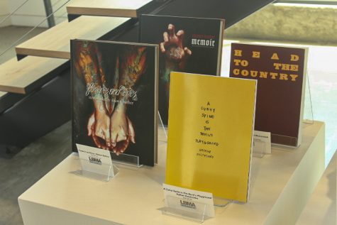 Memoir's and books by featured artists of the exhibit.