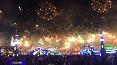 Firework show at EDC 2019