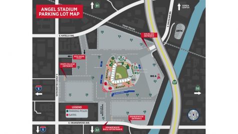 Angel Stadium parking lot will be open an hour and a half before the procession begins for Beach graduates in May. Photo credit: CSULB Commencement Office