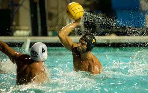 10/8/2022: Long Beach, CA- The three goal player, LBSU junior attacker Rafael Real Vergara scores one of the three total goals he had in Saturday's loss against the Pacific Tigers at home.