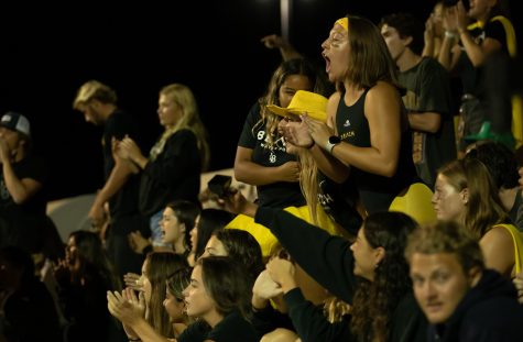 10/8/2022: Long Beach, CA- LBSU fans cheer on their team as they lose against the University of the Pacific at home on Saturday.