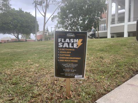 Flyers are disbursed around campus for the sale event.