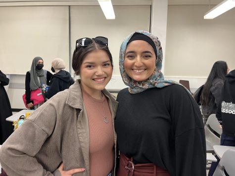 Jasmine Harr (left) is among the growing number of Muslim students in MSA. The MSA President is Rena Youseff (right)