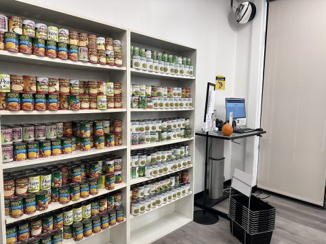 Students can grab non-perishable canned goods from the pantry, limited to five per each visit.