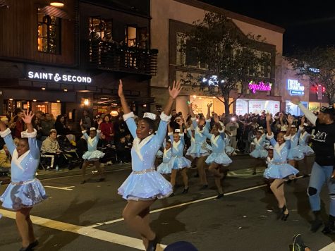 Members of Gravity Dance Company perform in the 38th annual Belmont Shore Christmas Parade on Saturday Dec. 3, 2022.