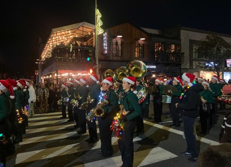 Local marching band performs in the 38th annual Belmont Shore Christmas Parade on Saturday Dec. 3, 2022.