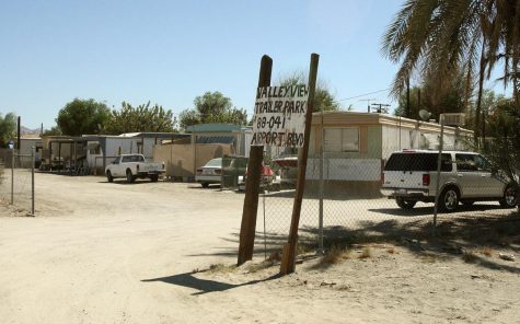 One of the many trailer parks in Thermal, CA where Coachella Valley farmworkers are subjected to putrid living environments.