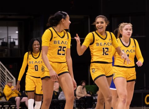 02/23/2023: Long Beach, CA- The LBSU women's basketball team moved its win streak to 13 straight wins on Thursday after beating the UCSB Gauchos at home.