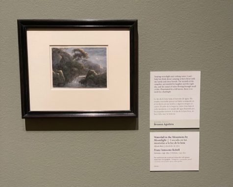 Brianna Aguilera&squot;s written reflection of "waterfall in the mountains by moonlight" by Franz Innocenz Kobell