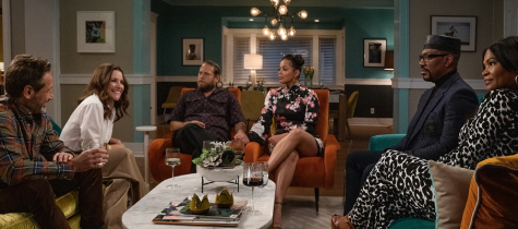 Ezra (Jonah Hill) and Amira (Lauren Landon) families are meeting for the first time. Parris Lewis | Netflix
