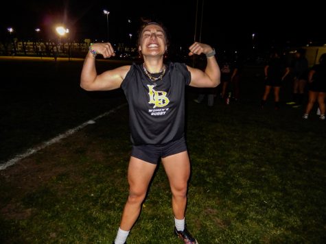 Emma Fechner at CSULB Womens Rugby practice.