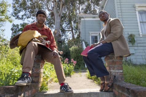 Jimmie Fails stars as Jimmie Fails and Jonathan Majors as Montgomery Allen in “The Last Black Man in San Francisco “.