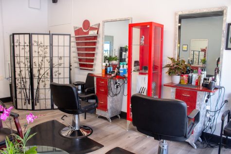 The interior of Elektric Hair shows two salon chairs in this image.