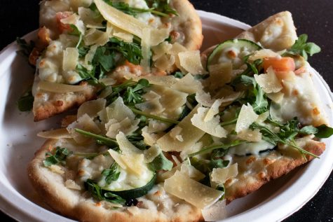 The Outpost has the Very Veggie Flatbread pizza as a healthy option for students but it's also one of the higher priced meal offerings on the menu.