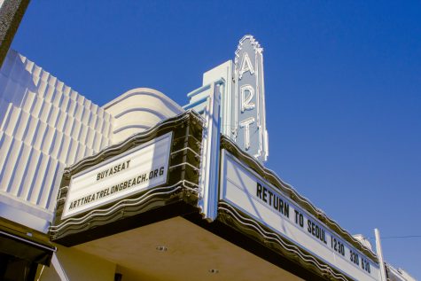 The Art Theatre shows how to buy a ticket and what movie is playing.