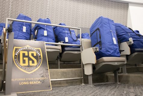 Every incoming Guardian Scholar received a blue duffle bag that looked like the next on the outside, but the bedding and other items withing were tailored to the color schemes that the students wanted for their dorm room.