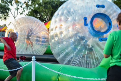 With plenty of inflatables, students could race their friends in a hamster ball, challenge them to a face off in the inflatable arena or take their run at the obstacle course.