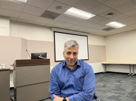 10/19/23- Christopher Karadjov is a professor at Long Beach State and attended Elmahrek's lecture. He said he teaches Global News Media, reporting, news gathering and media law.