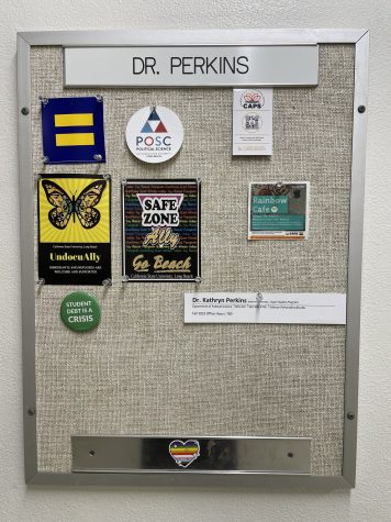 Not only is Dr. Perkins a professor, but she has also been the academic advisor to the Queer Students' Alliance at CSULB since 2018. She works to foster a safe space for LGBTQ+ students on campus and helps to support programs that can further be inclusive to students in the community.