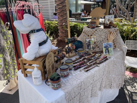 10/22/23 - Long Beach, Calif: One of Elisa Gyuvara's displays for Vida + Co. Gyuvara incorporated Mexican artistry into the display of the pet accessories to highlight that they are all made in Mexico.